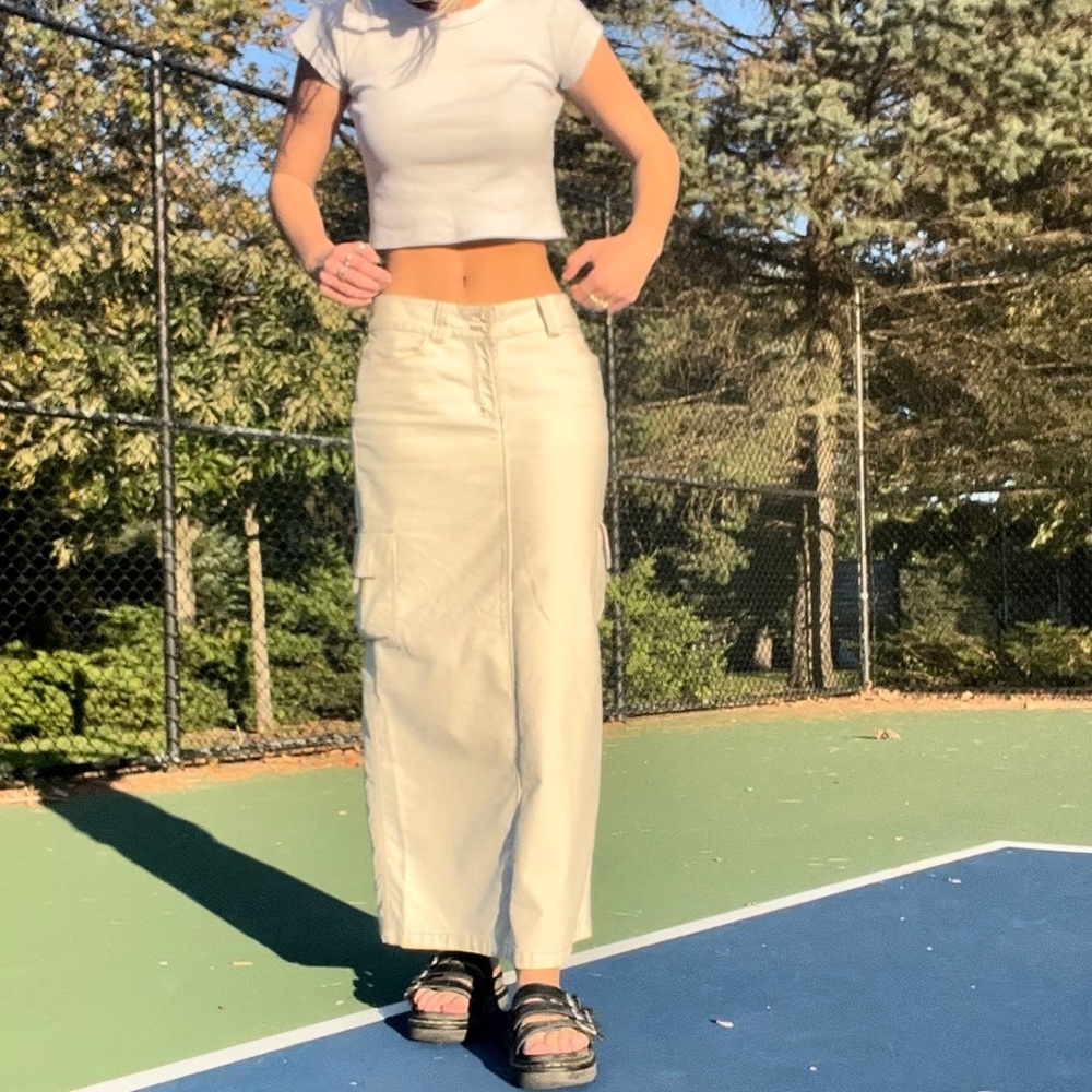 Y2K cargo maxi skirt
